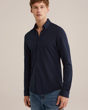 WE Fashion Slim Fit Hemd in Blau: Vorderseite