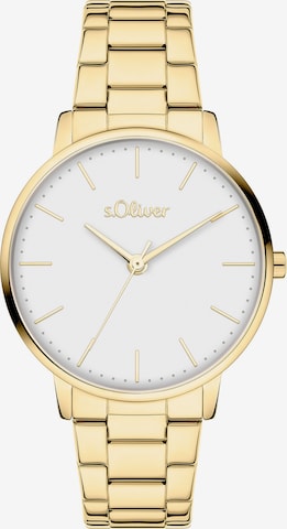 Montre à affichage analogique s.Oliver en or : devant