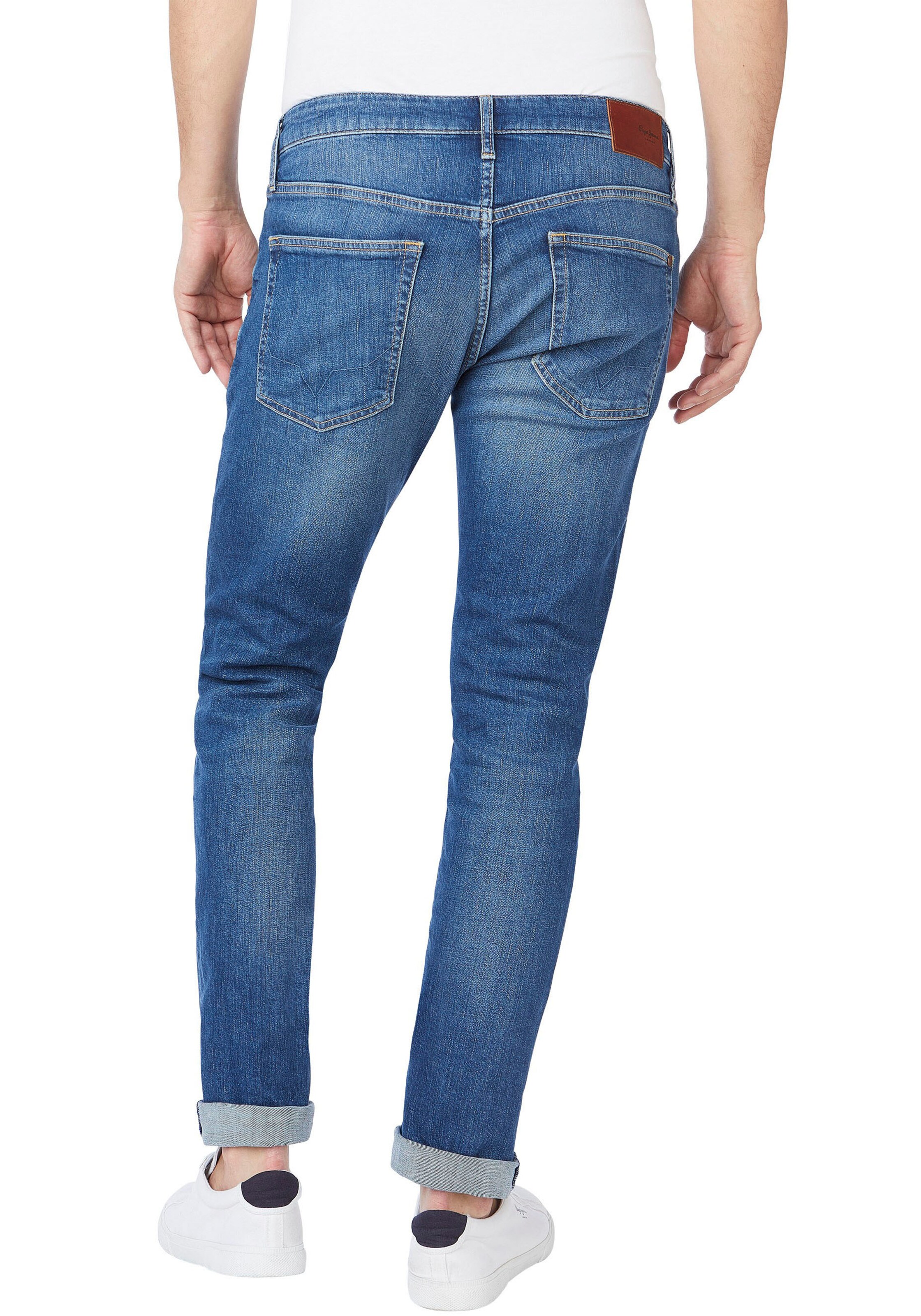 Coupe slim Jean 'Stanley' Pepe Jeans en bleu