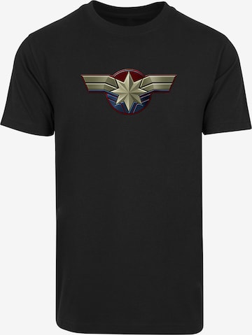 T-Shirt 'Captain Marvel Chest Emblem' F4NT4STIC en noir : devant