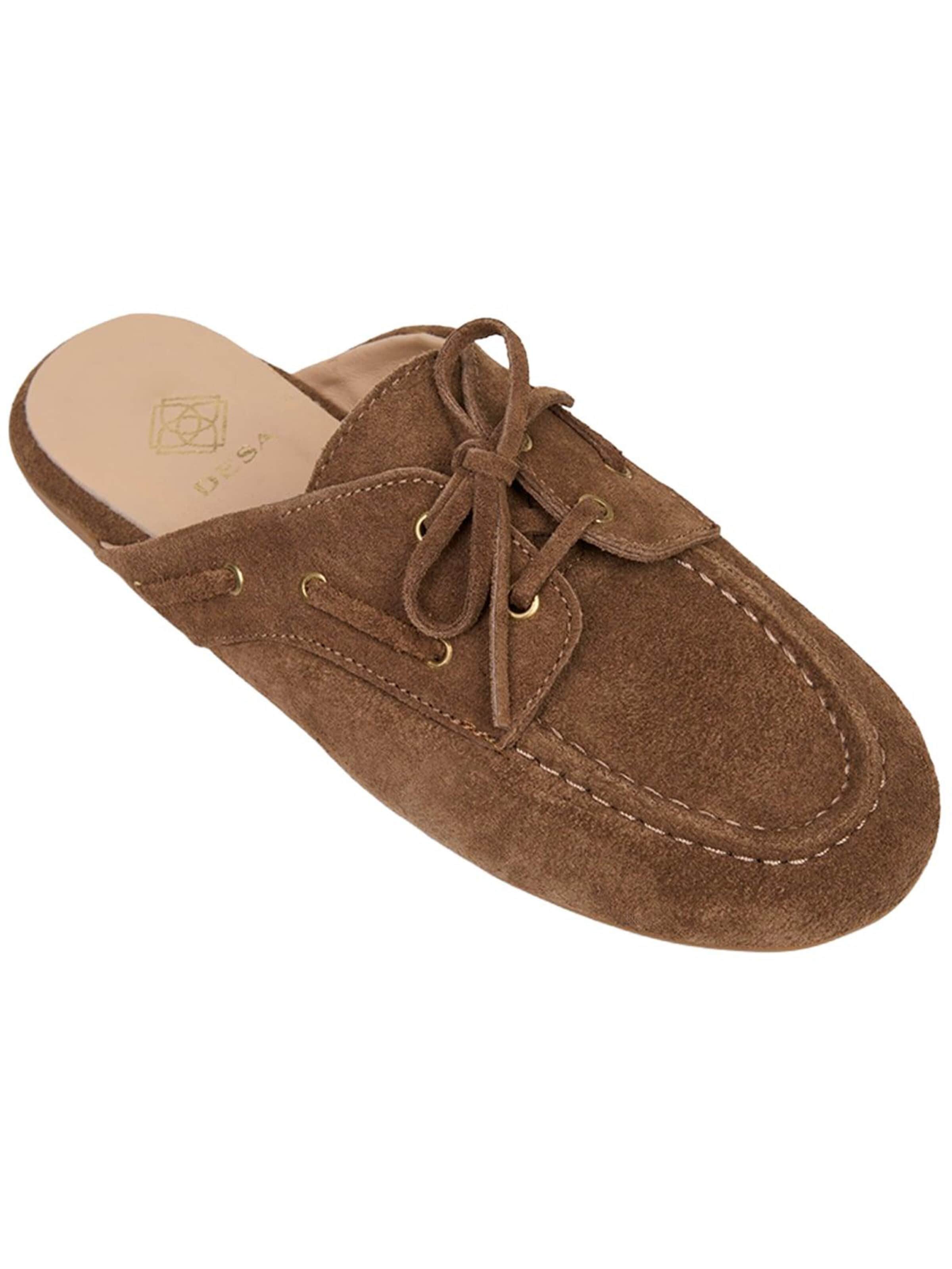 Desa Slippers 'Pantoletten' in Brown: front