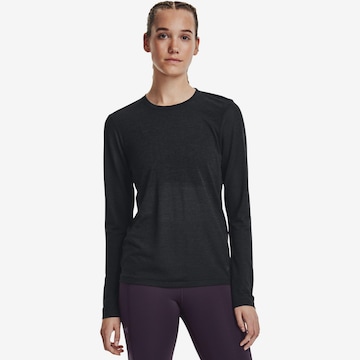 UNDER ARMOUR Performance Shirt 'SEAMLESS STRIDE' in Black: front