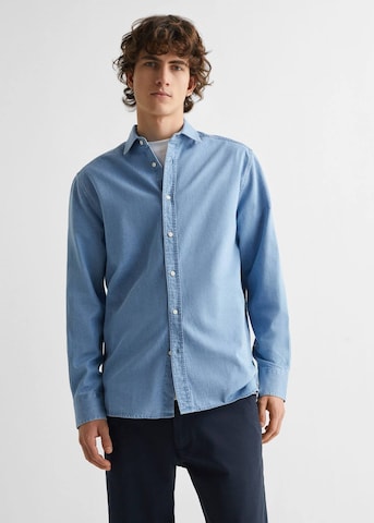 MANGO TEEN Comfort fit Button Up Shirt 'Jaime' in Blue: front