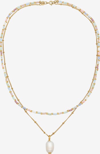 ELLI Necklace in Light blue / Gold / Light pink / Pearl white, Item view