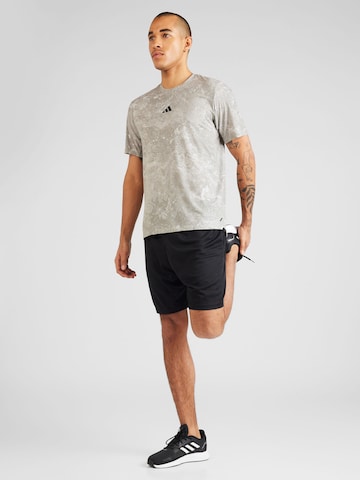 ADIDAS PERFORMANCE Funkční tričko 'Power Workout' – šedá