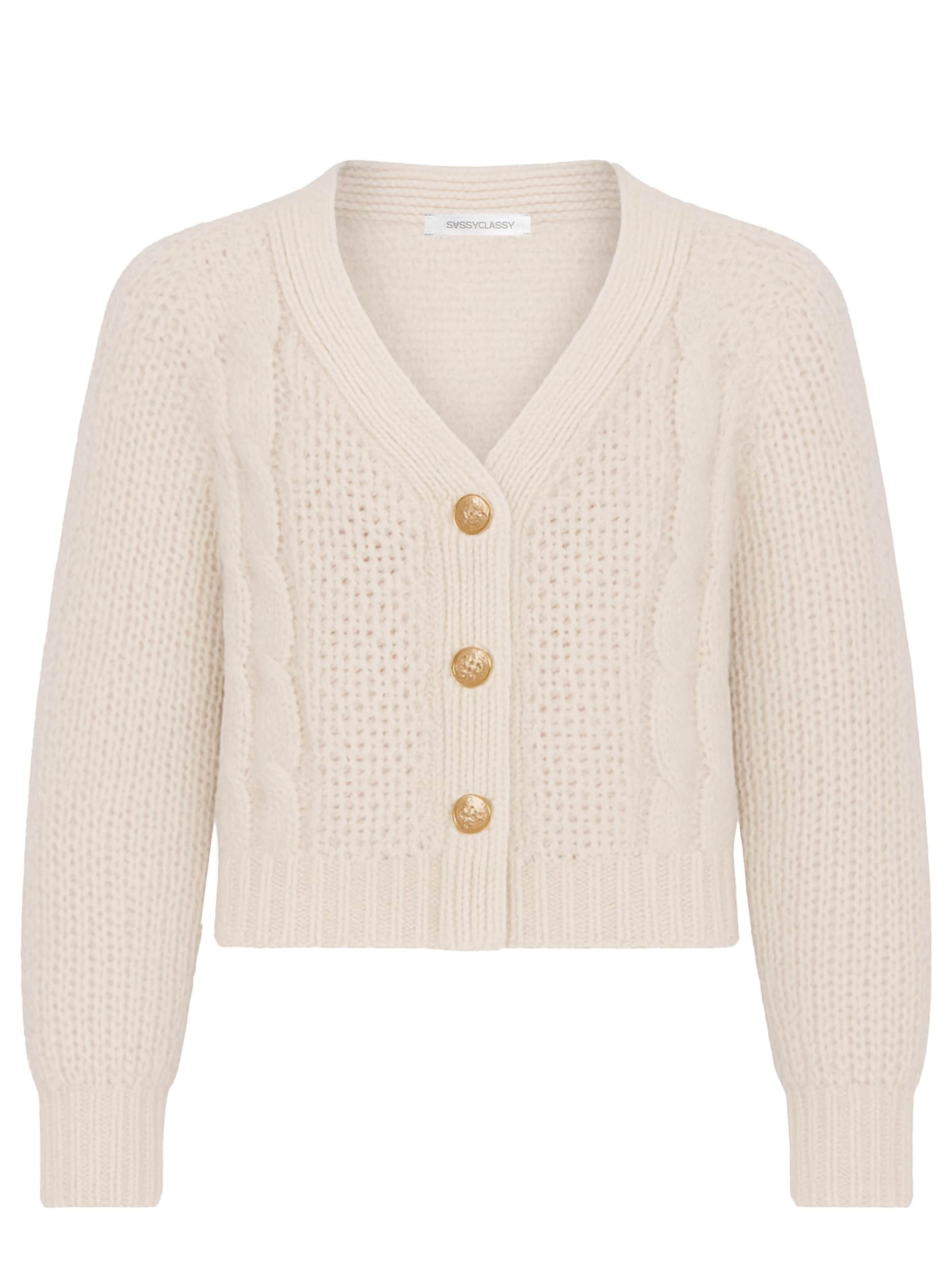 SASSYCLASSY Oversized Cardigan in Beige, Item view