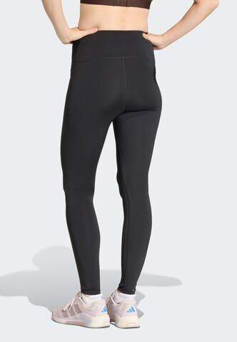 ADIDAS PERFORMANCE Skinny Sportbroek 'Optime Essentials' in Zwart
