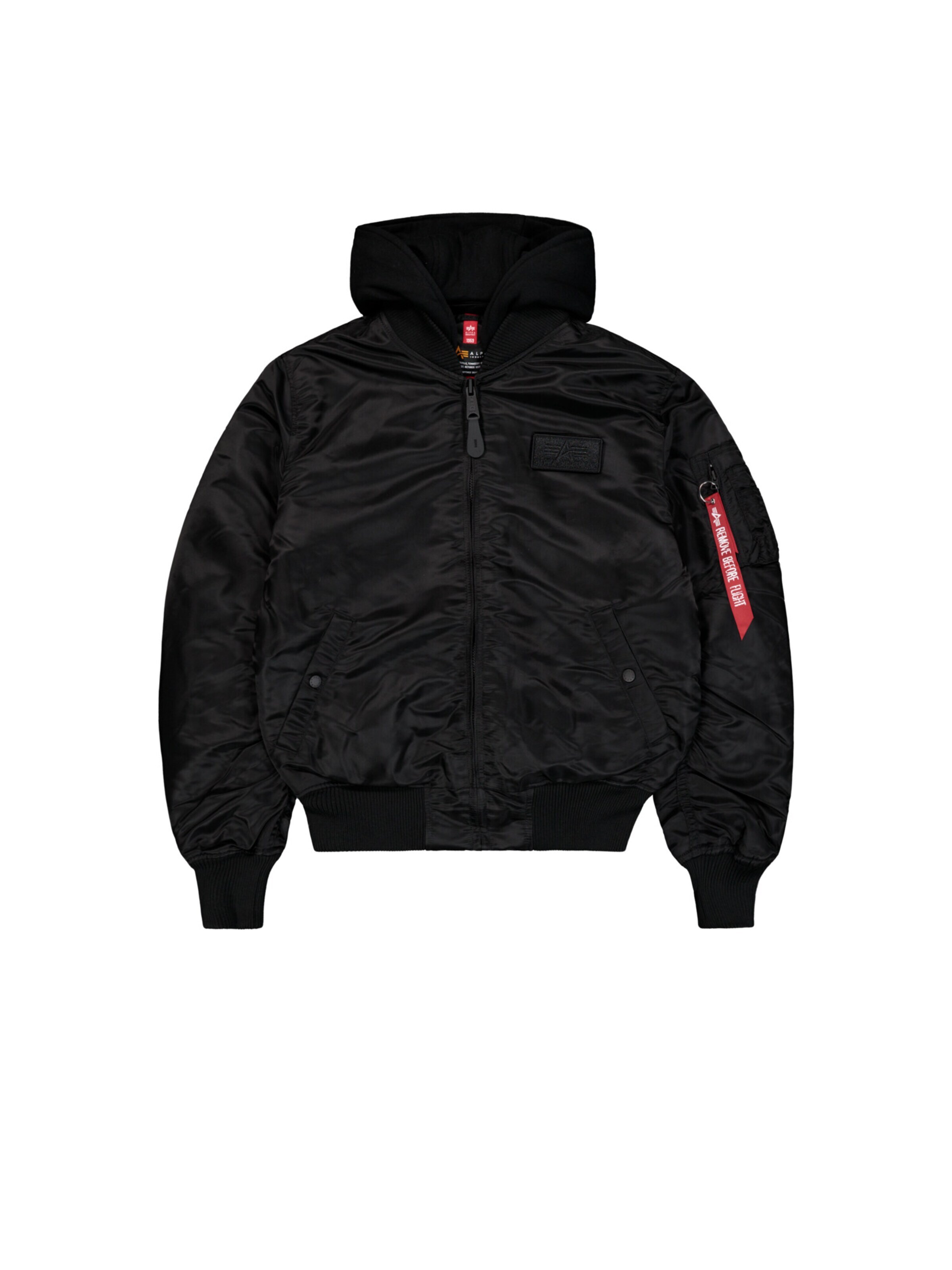 ALPHA INDUSTRIES Übergangsjacke 'MA-1 ZH'‌‌‌‌‌‌‌‌ in Schwarz: Vorderseite