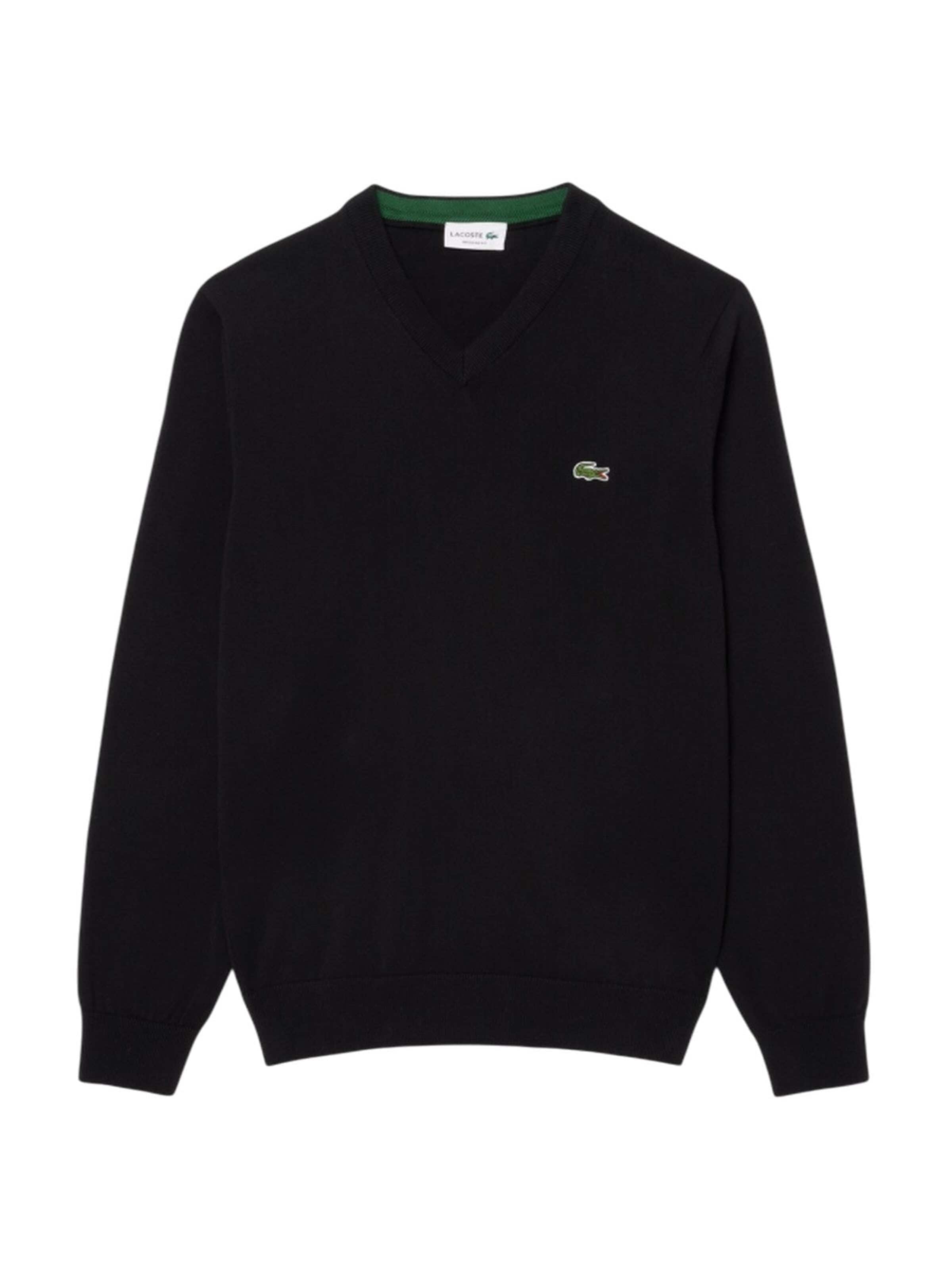 LACOSTE - Jersey en negro: frente
