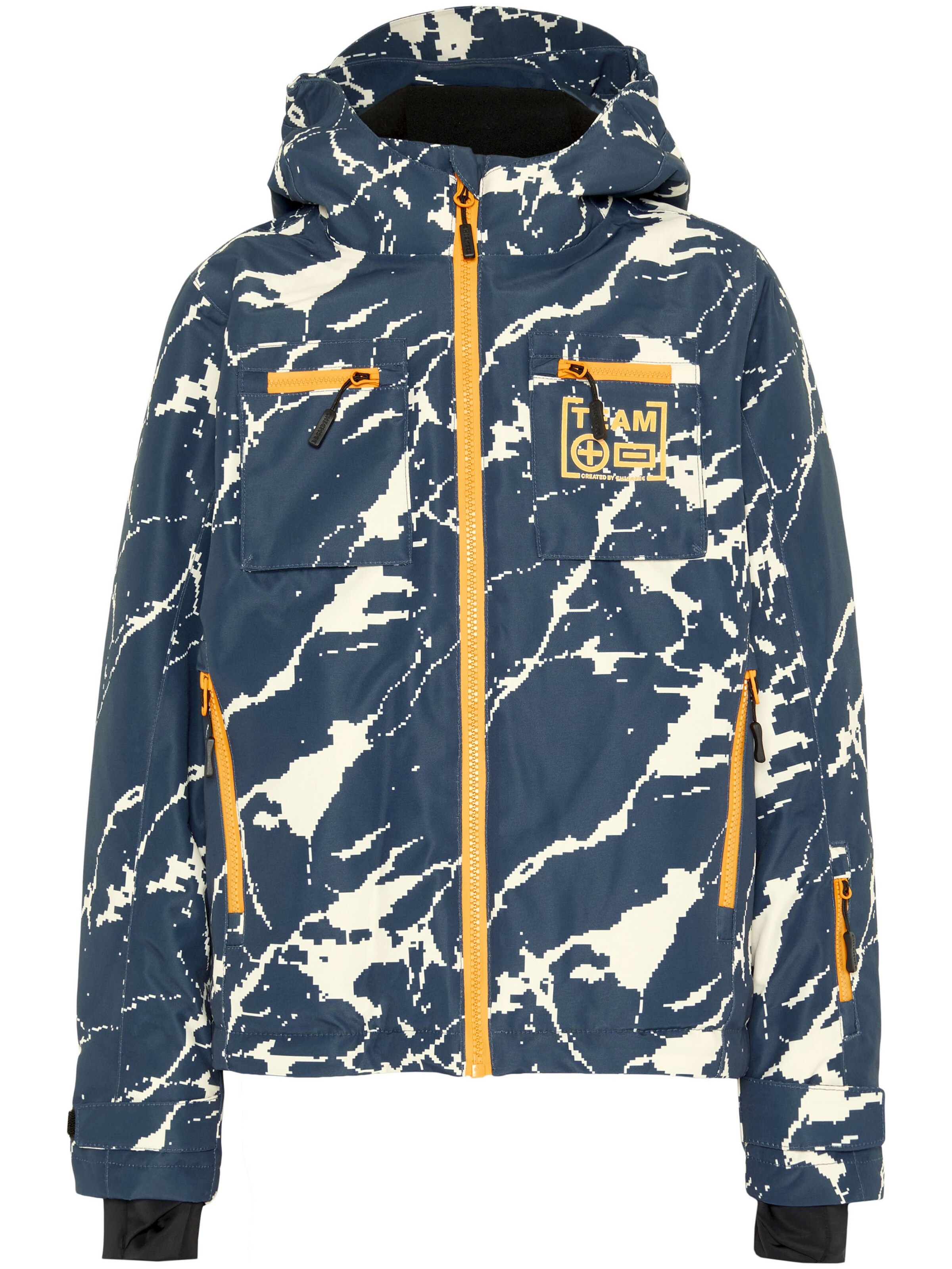 CHIEMSEE Athletic Jacket ' mit Berglandschaft-Print ' in Blue: front