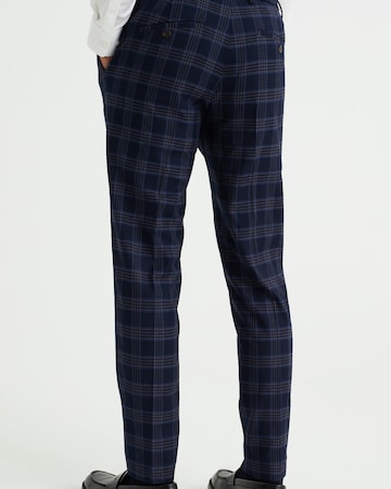 WE Fashion Slim fit Trousers with creases in Blue