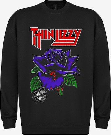 Sweat-shirt 'Thin Lizzy Black Rose' Rockshirts en noir : devant
