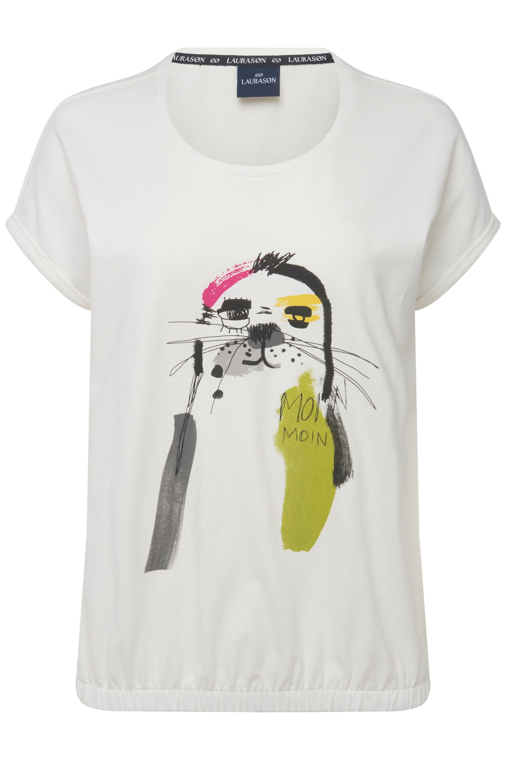 T-shirt LAURASØN en blanc : devant