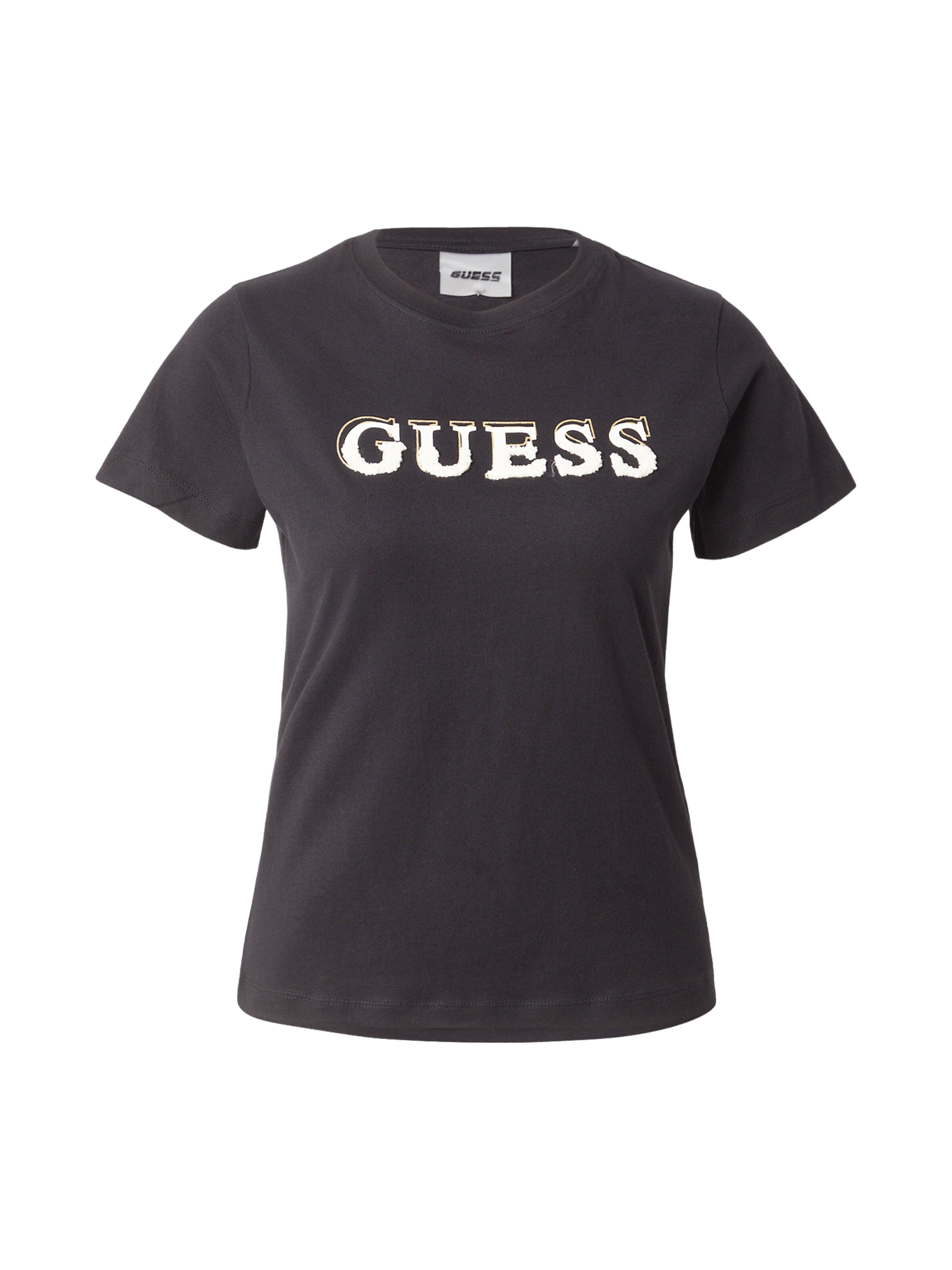 Tricou 'FAUSTA' de la GUESS pe negru: față