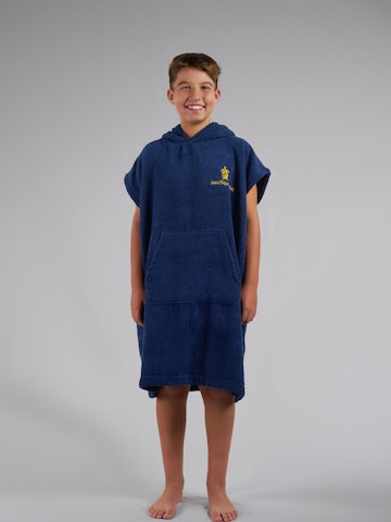 Pacifique Sud Bademantel 'Poncho Surf' in Blau: Vorderseite
