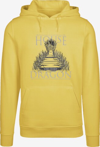 Sweat-shirt 'House Of The Dragon Throne' F4NT4STIC en jaune : devant