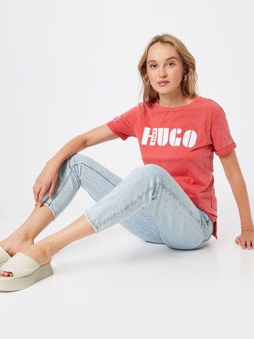 HUGO Red T-Shirt 'Dibiusa' in Rot