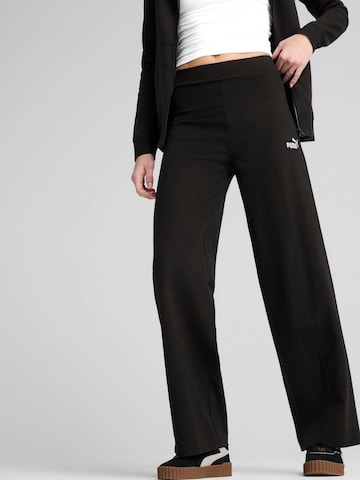 PUMA - regular Pantalón deportivo 'Puma Ess Small No. 1 Logo High-waist Straight' en negro