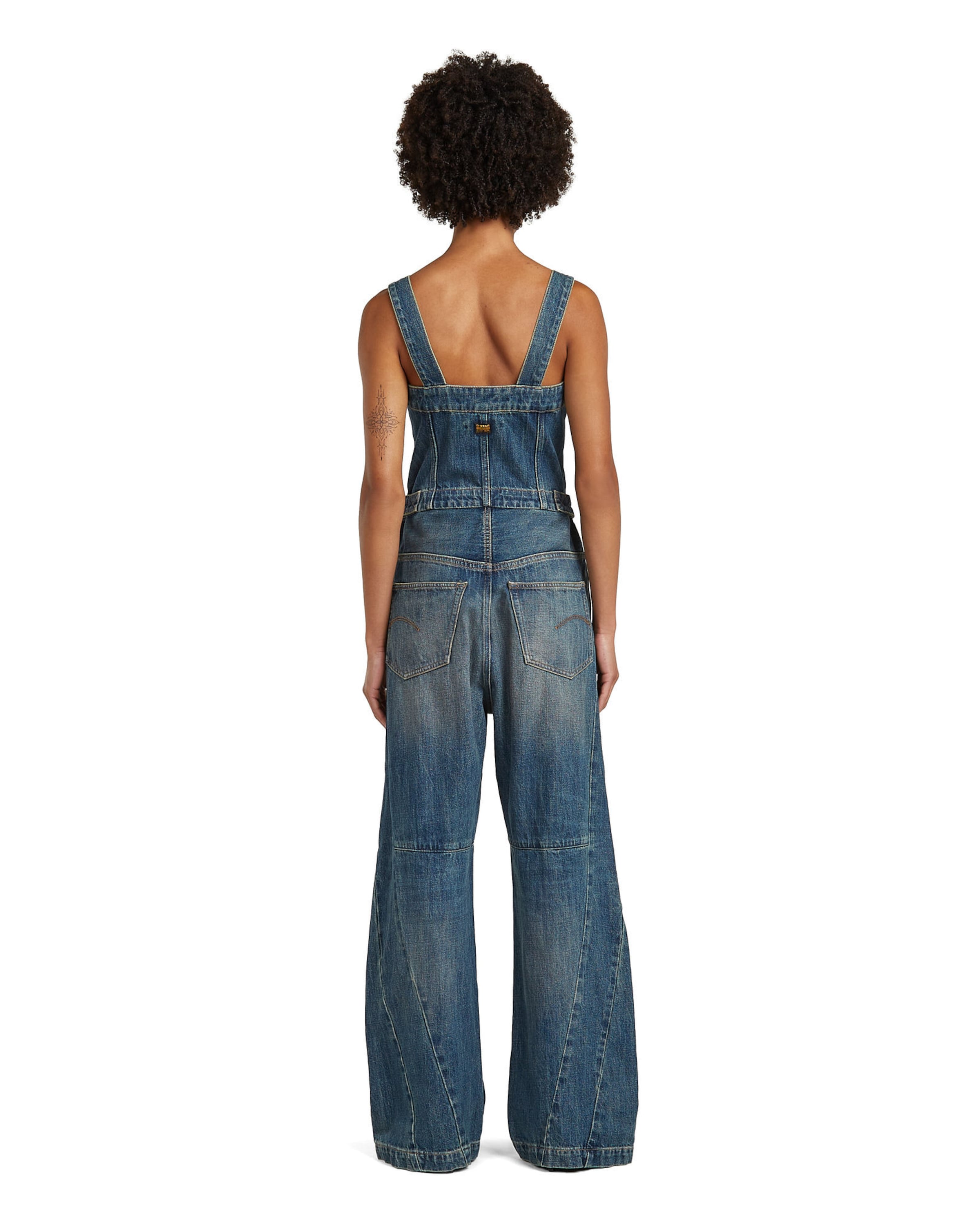 G-STAR Jumpsuit - 'Bustier 3D Jumpsuit' in Blau