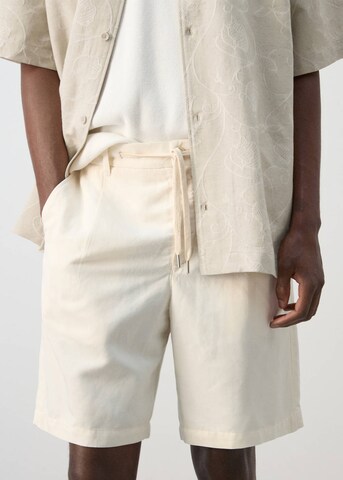 MANGO MAN Regular Pleat-Front Pants 'Bants' in White