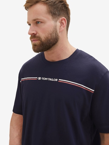 TOM TAILOR Men + T-Shirt in Blau