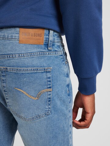 Only & Sons Slimfit Jeansy 'ONSROPE' w kolorze niebieski