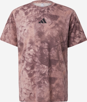 T-Shirt fonctionnel 'POWER' ADIDAS PERFORMANCE en marron : devant