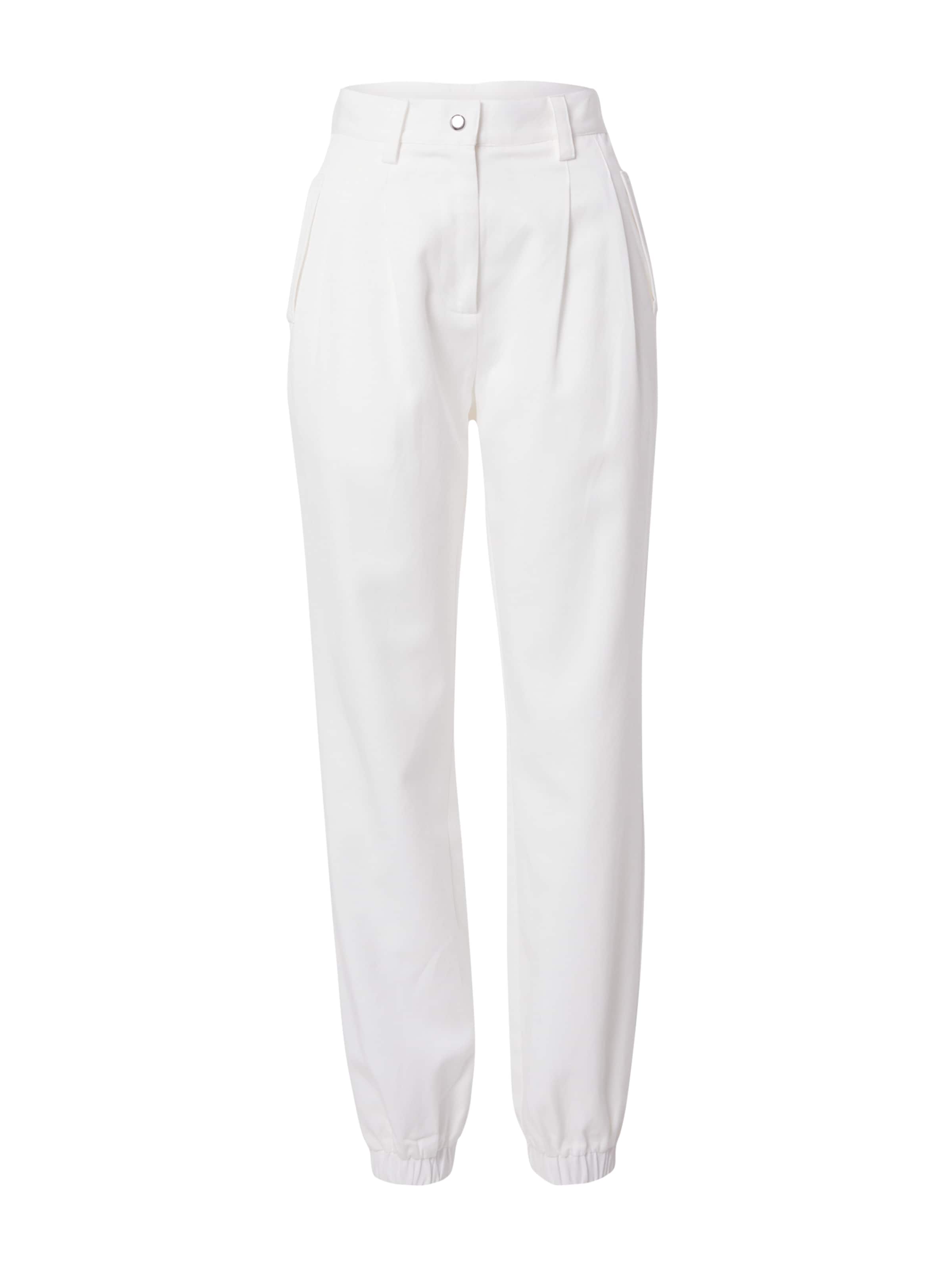 Guido Maria Kretschmer Women Pleat-Front Pants 'Nicola ' in White: front