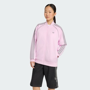 ADIDAS ORIGINALS Sweat jacket in Pink: front