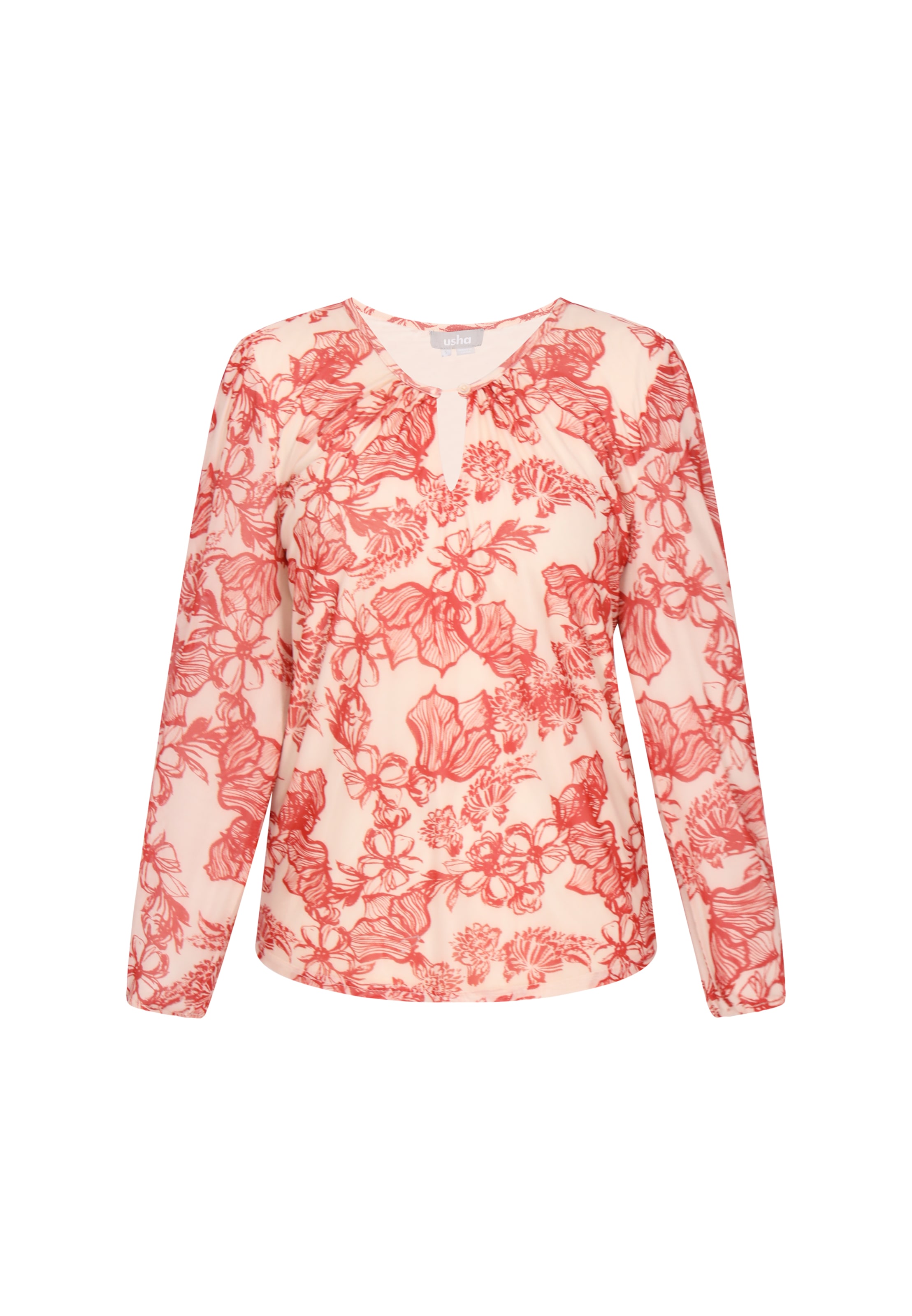 Usha Blouse in Rood: voorkant