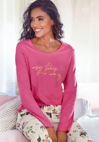 LASCANA Pajama shirt in Pink
