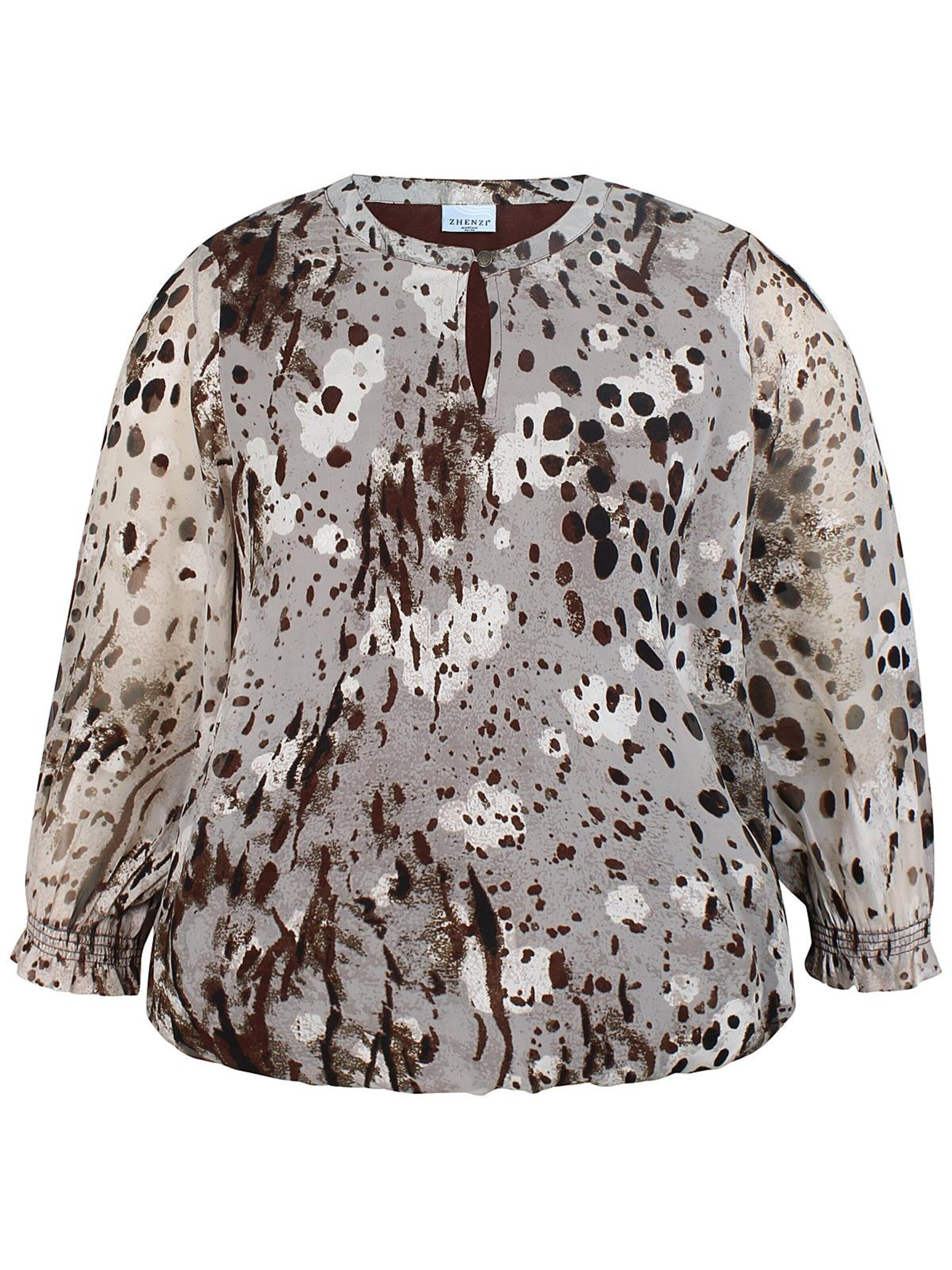 Zhenzi Blouse 'Libby 1522' in Brown: front