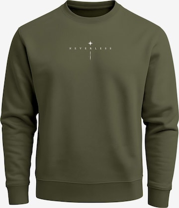 Neverless Sweatshirt 'Spiritual Awareness' in Green: front