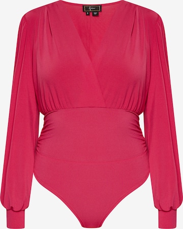 faina Shirt Bodysuit in Pink: front