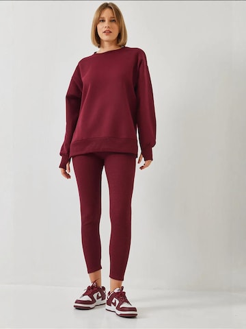 Bianco Lucci Joggingpak in Rood: voorkant