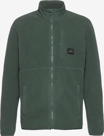 OCK Athletic Fleece Jacket in Green: front