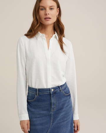 WE Fashion - Blusa en blanco: frente