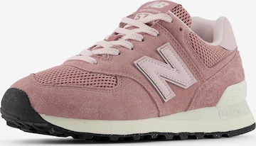 Baskets basses '574' new balance en rose : devant