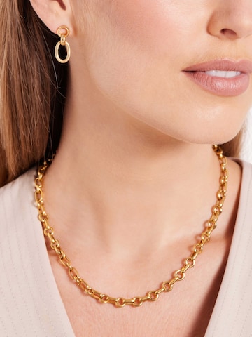Boucles d'oreilles Lucardi en or : devant
