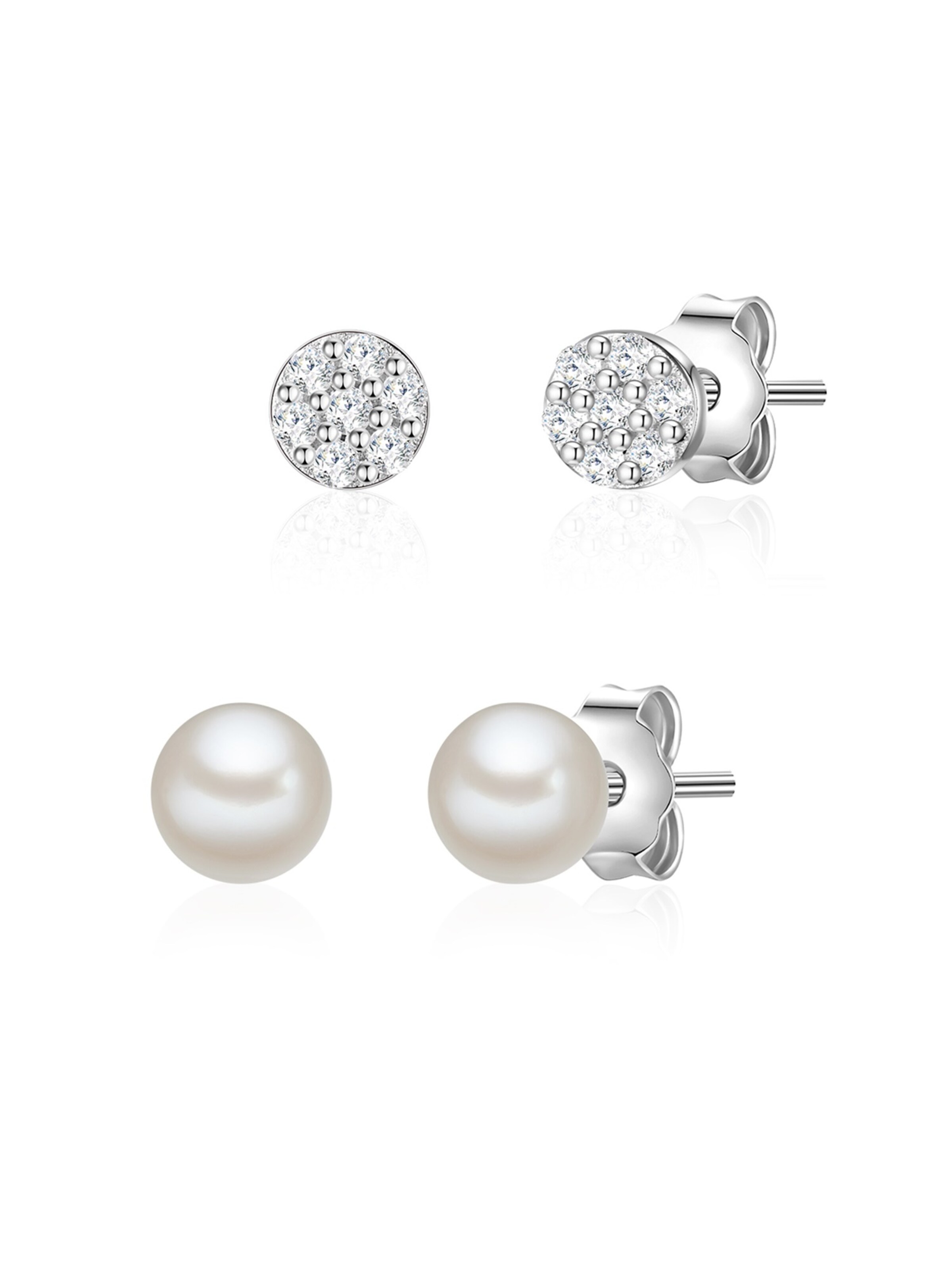 Lulu & Jane Earrings in Silver: front