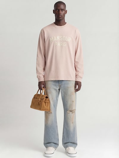 Mansour Sweatshirt 'Paris College Longsleeve' i gammelrosa, Produktvisning