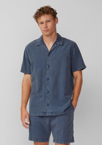 QS Regular fit Button Up Shirt in Blue: front
