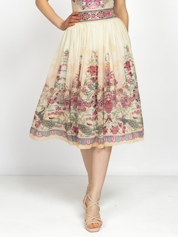 JIORO Sukně 'PAISLEY RED' – mix barev