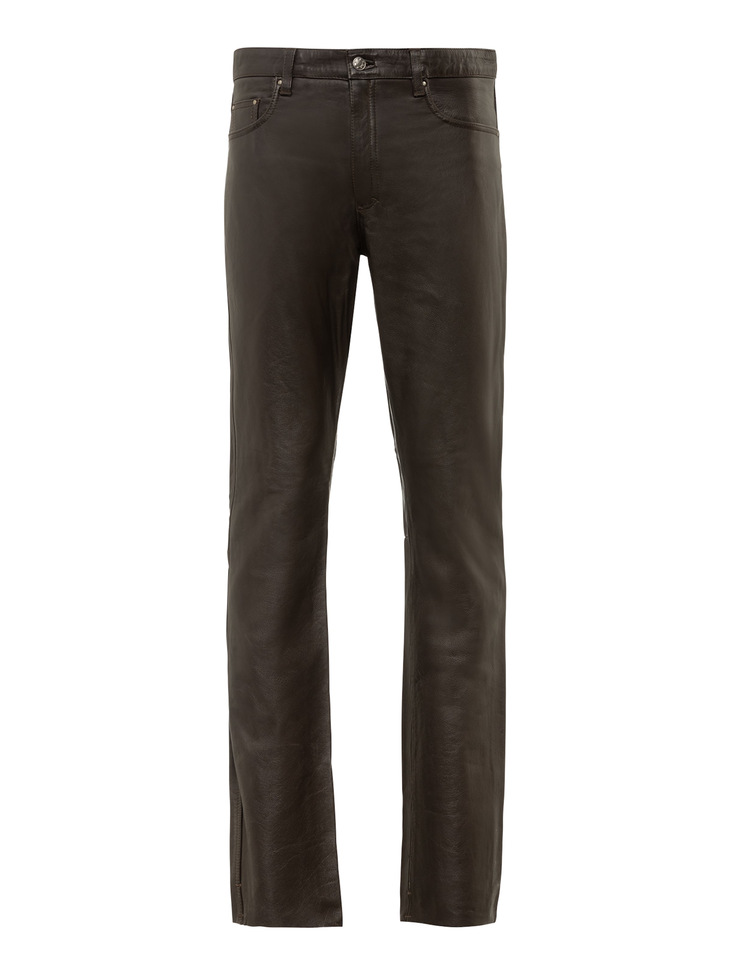 RICANO Slimfit Broek 'No. 3 TR' in Bruin: voorkant