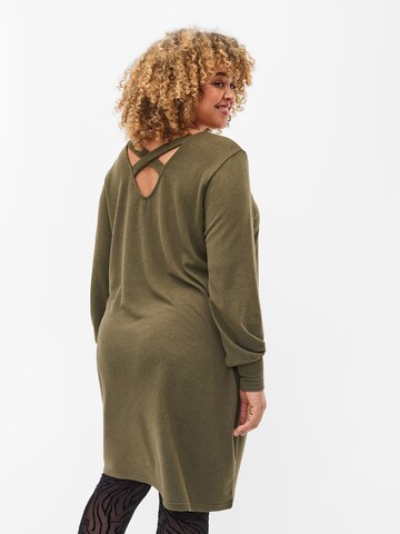 Zizzi - Vestido de malha 'LUCCA' em verde