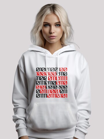 Sweat-shirt 'I Love You 01001001 Binary Code Valentinstag' F4NT4STIC en blanc : devant