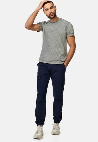 INDICODE JEANS Tapered Cargo trousers ' Landie ' in Blue
