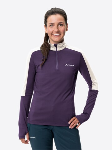 VAUDE Sportpullover 'Livigno' in Lila: Vorderseite