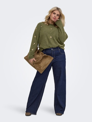 ONLY Carmakoma Sweater 'SHINE' in Green