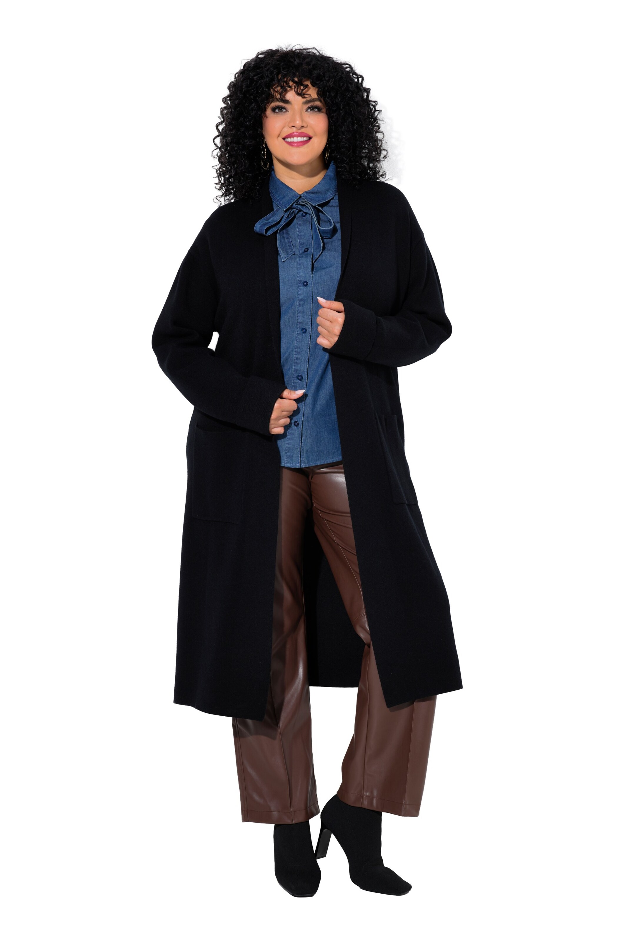 Ulla Popken Knit cardigan in Black
